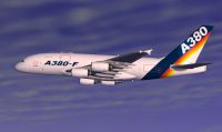 Screenshot of Cargo House Colors Airbus A388 in flight.