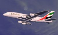 Screenshot of Emirates Airbus A388 Cargo in flight.