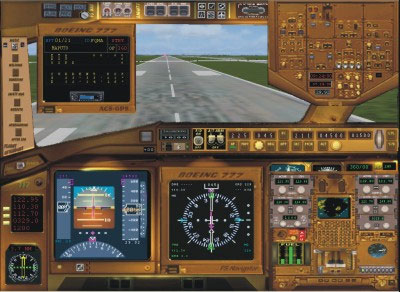 Screenshot of Boeing 777-300ER panels.