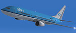 Screenshot of KLM Boeing 737-400 in flight.