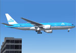 Screenshot of KLM Boeing 777-200ER in flight.