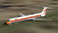 Screenshot of McDonnell Douglas MD-80 on the ground.