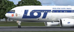 Screenshot of Polish Airlines Boeing 767-25D(ER) on the ground.