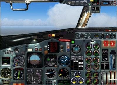 Screenshot of Mozambique Airlines Boeing 737-200 panel.