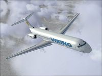 Screenshot of Viking Airlines MD-83 in flight.