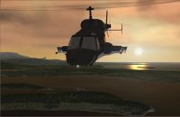 Screenshot of Airwolf in the air.