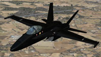 Screenshot of F/A-18 Black Hornet in flight.
