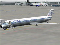 Screenshot of Adria Airways Douglas DC-9-51 on the ground.