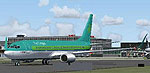 Screenshot of Aer Lingus Boeing 737-800NG on runway.