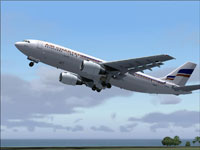 Screenshot of Air Charter Airbus A300B4 after take-off.