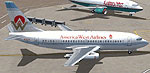Screenshot of America West Boeing 737-200 on the ground.