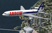 Screenshot of Arrow Air L1011-200F in flight.