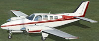 Screenshot of Beechcraft 58 Baron on the ground.