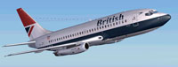Screenshot of British Airways Boeing 737-200 in flight.