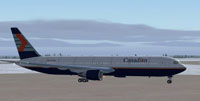Screenshot of Canadian Boeing 767-375 ER on the ground.