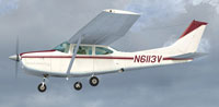 Screenshot of Cessna C182RGII N6113V in flight.