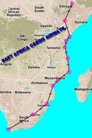 'East Africa Cargo Airways Flight' map.