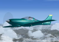 Screenshot of Emerald Lancair in flight.