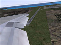 Animated wing view on DC-10.