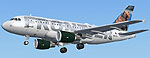 Screenshot of Frontier Airbus A318-111/121 in flight.