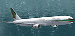 Screenshot of Gulf Air Boeing 767-300 in flight.