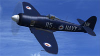 Screenshot of Hawker Sea Fury RAN in flight.