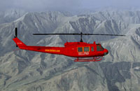Screenshot of Helipro Bell UH-1H in flight.