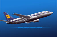 Screenshot of Jet Airways Boeing 737-76N.