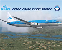 Screenshot of KLM Boeing 737-800 in flight.