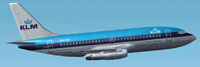 Side profile view of KLM Boeing 737-200.