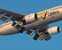 Screenshot of Ladeco Airbus A300B4-200 in flight.