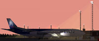 Screenshot of LanChile Airbus A340-313 on the ground.