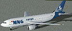Screenshot of MNG Cargo Airbus A300 on the ground.