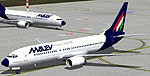 Screenshot of Malev Boeing 737-800 on the ground.