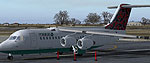 Screenshot of Manx Airlines BAe 146-200 on runway.