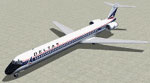 Screenshot of McDonnell Douglas MD-90-30 on the ground.