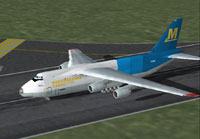 Screenshot of Mediterranea VA An-124B on runway.