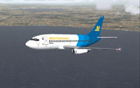 Screenshot of Mediterranea Virtual Boeing 737-200 in flight.