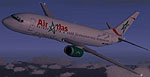 Screenshot of Air Atlas Express 737-400 in flight.