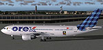 Screenshot of Orex Cargo Airbus A300 on the ground.