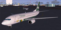 Screenshot of PIA Boeing 737-300 on the ground.