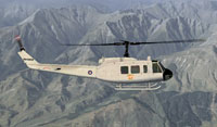 Screenshot of RNZAF Bell UH-1H in flight.