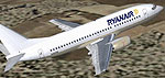 Screenshot of Ryanair Boeing 737-300 in flight.