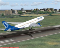 Screenshot of SN Brussels Airbus A330-300 taking off.