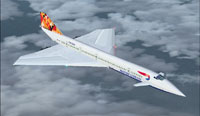 Screenshot of British Airways SST2010 Europe II in flight.