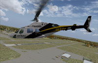 Screenshot of STAT MedEvac Bell 222B in flight.