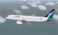 Screenshot of Singapore SilkAir Airlines A320 in flight.