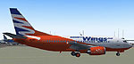 Screenshot of SmartWings Boeing 737-500 on the ground.