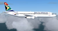 Screenshot of South African Boeing 737-200 in flight.