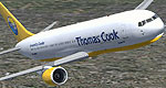 Screenshot of Thomas Cook Boeing 767-300 ER in flight.
